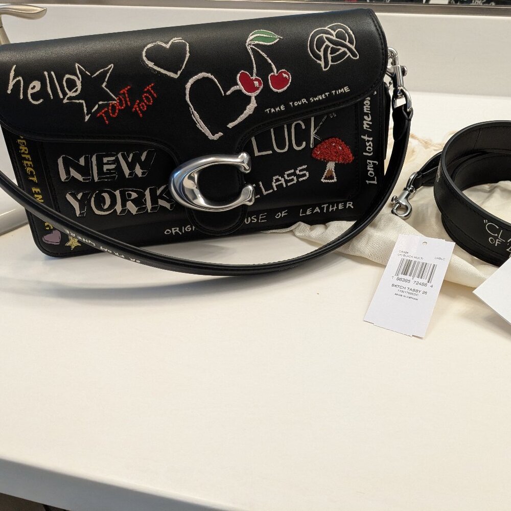 Authentic - NEW With the tags - Coach Tabby Shoulder Bag 26 With Sketch Print